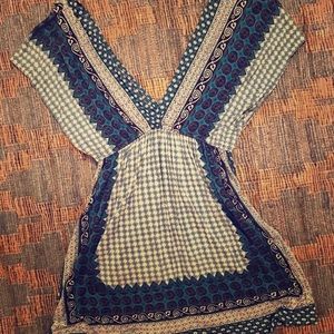 Plunging bohemian top